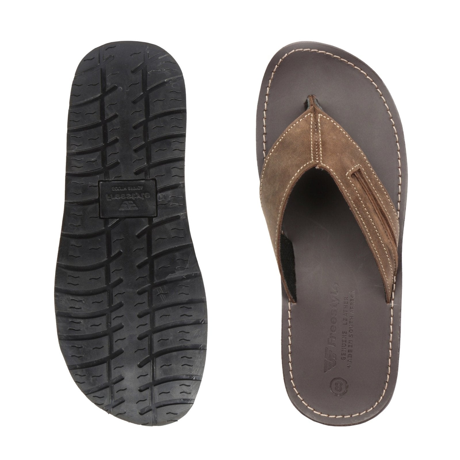 Surfthong Men's premium leather plakkie - Freestyle SA Proudly local leather boots veldskoens vellies leather shoes suede veldskoens