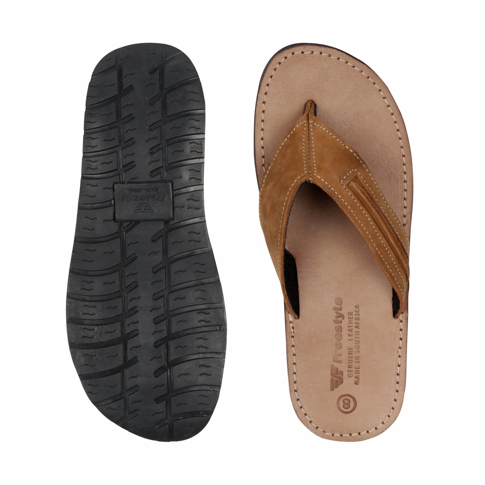 Surfthong Men's premium leather plakkie - Freestyle SA Proudly local leather boots veldskoens vellies leather shoes suede veldskoens
