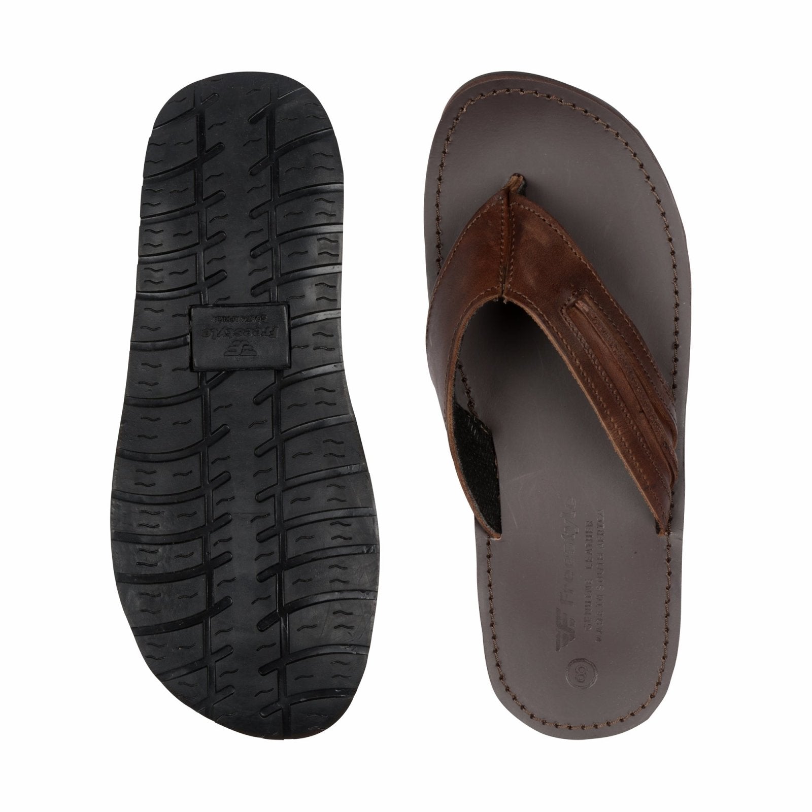 Surfthong Men's premium leather plakkie - Freestyle SA Proudly local leather boots veldskoens vellies leather shoes suede veldskoens